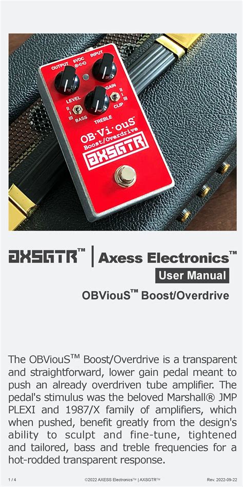 axess electronics pedals|AXESS Electronics OBViouS Boost & Overdrive Demo // .
